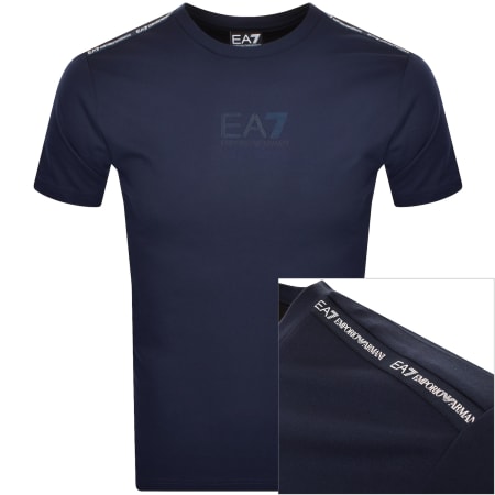 EA7 Emporio Armani Logo T Shirt Navy Mainline Menswear Canada